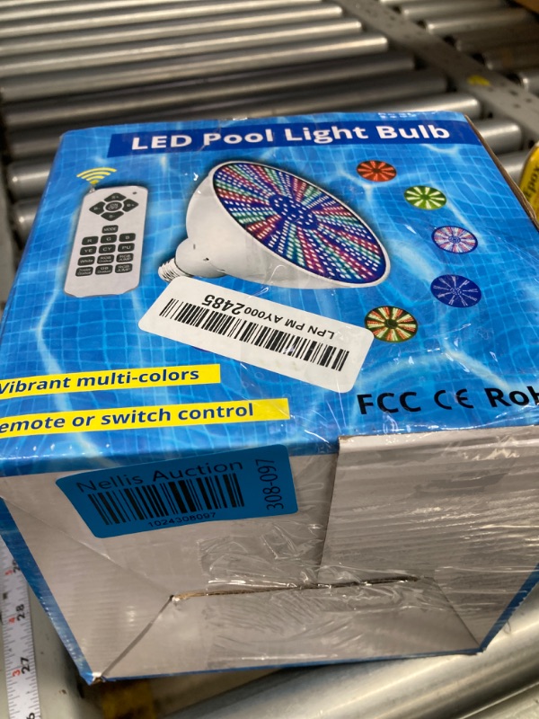 Photo 3 of ***MISSING REMOTE*** bairutong Led Pool Lights for Inground Pool.12V 40W RGB Color Change Pool Light Bulb,E26 Screw in Type Bulbs Replacement.Lifetime Replacement Program