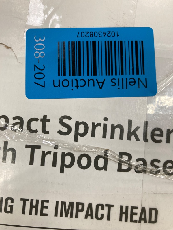 Photo 2 of Biswing Impact Sprinkler Head on Tripod Base, Heavy Duty Lawn Sprinkler, 360 Degree Large Area Irrigation, Brass Sprinkler Nozzle & Solid Alloy Metal Extension Legs Flip Locks, 1 Pack