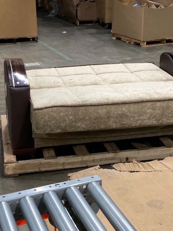 Photo 3 of BEYAN Rochester Collection Convertible Folding Sofa Sleeper Bed with Storage Space
***side has small rip***