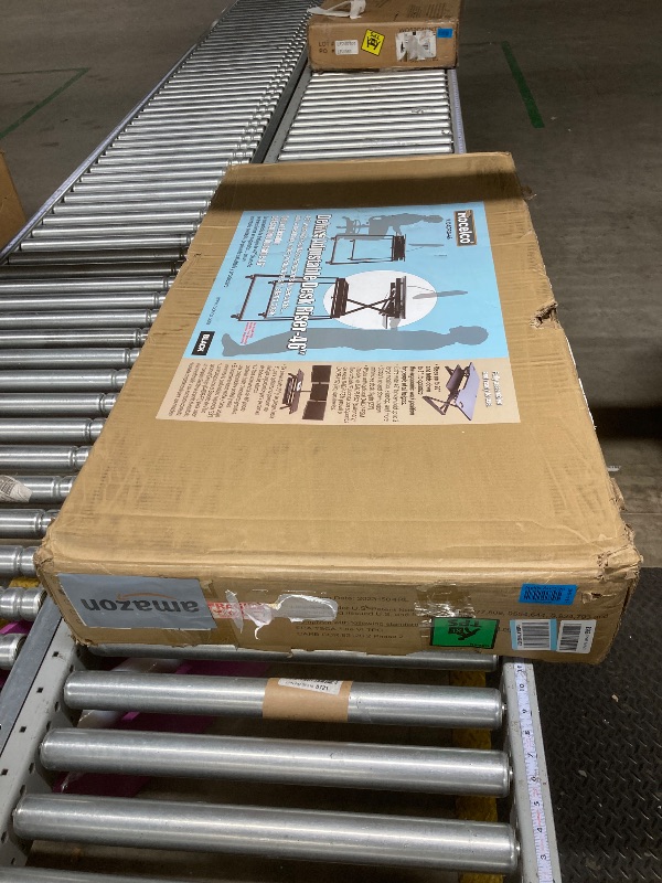 Photo 1 of Rocelco 46" Large Height Adjustable Standing Desk Converter - Quick Sit Stand Up Triple Monitor Riser - Tall Gas Spring Assist Computer Workstation - Retractable Keyboard Tray - Black (R DADRB-46)