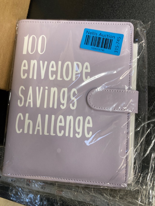 Photo 2 of 100 Envelopes Money Saving A5 Challenge Binder Book with Cash Envelopes for Budgeting Planner to Saving $5050(Purple)