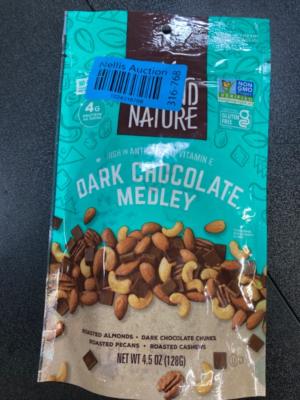 Photo 2 of ***ONLY ONE PACK**Second Nature Dark Chocolate Medley Trail Mix 4.5 Oz. Resealable Pouch