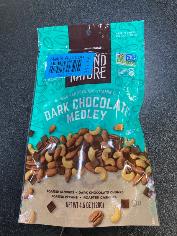 Photo 2 of ***ONLY ONE PACK** Second Nature Dark Chocolate Medley Trail Mix 4.5 Oz. Resealable Pouch