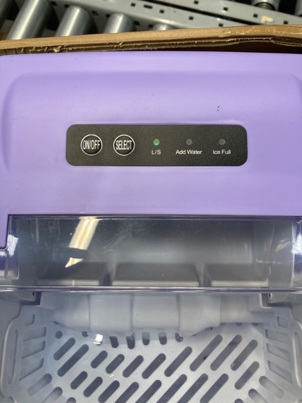 Photo 2 of PICTURE FOR REFERENCE! PURPLE, NOT PINK! EUHOMY Countertop Ice Maker Machine with Handle, 26lbs in 24Hrs, 9 Ice Cubes Ready in 6 Mins, Auto-Cleaning Portable Ice Maker with Basket and Scoop, for Home/Kitchen/Camping/RV
