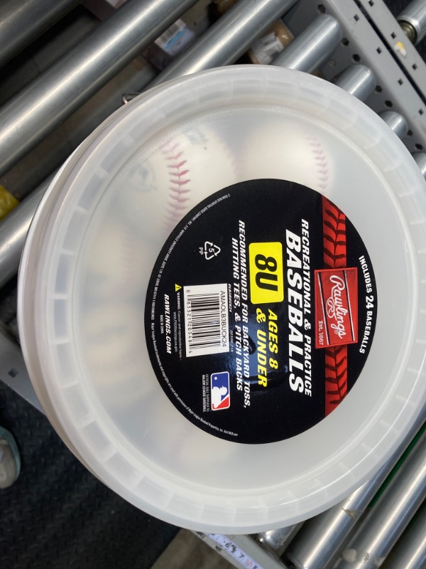 Photo 2 of (24 Pack) Rawlings Bucket of Official League Recreational Grade Olb3 Baseballs