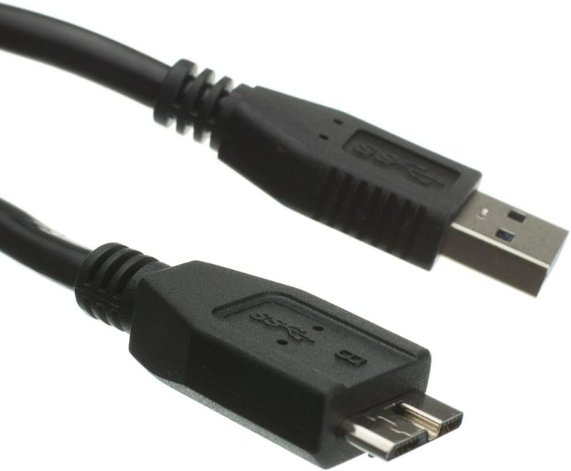 Photo 1 of 2 PACK! Micro USB 3.0 Cable, Black, Type A Male/Micro-B Male, A Male to Micro B High Speed USB Cable, 3 ft
