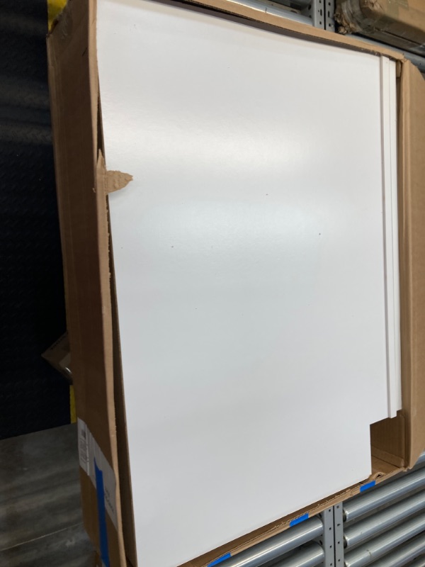 Photo 2 of Courtland Polar White Finish Laminate Shaker Stock Assembled Base Full Height Kitchen Cabinet 9 in. x 34.5 in. x 24 in.