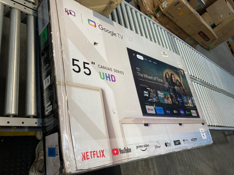 Photo 3 of 55-inch Smart TV Google TV 4K UHD with Google Play and Google Cast Built-in, HDR 10, Dolby Vision Dolby Atmos, MEMC, Voice Remote, Stream Live TV(Canvas-Series, CG55-C1, 2024 Model)
