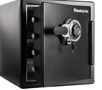 Photo 1 of 1.2 cu. ft. Fireproof & Waterproof Safe with Dial Combination Lock and Dual Key
