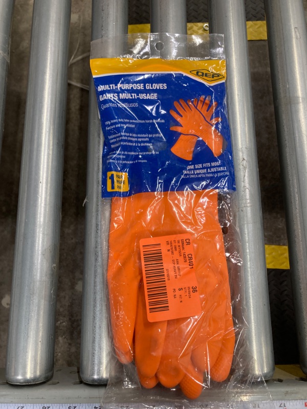 Photo 2 of 1 Size Fits Most Heavy Duty Latex Tile Grouting and Multipurpose Gloves (1-Pair)