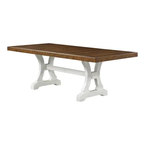 Photo 1 of Maryam 40" depth rustic wood dining table box 2 of 2