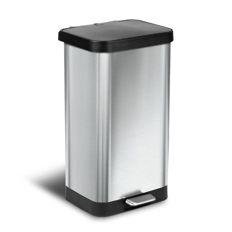 Photo 1 of 20 Gal. Stainless Steel Step Can with Antimicrobial Lid