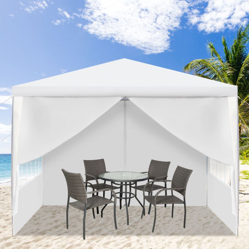 Photo 1 of Ktaxon 10'x10' Canopy Tent Wedding Outdoor Party with 4 Sidewalls White