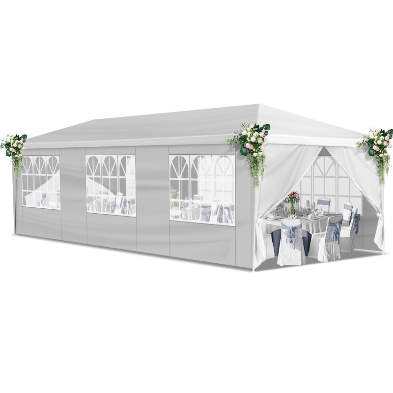 Photo 1 of Ktaxon 10' X 30' Canopy Tent with 8 Side Walls for Party Wedding Camping and BBQ