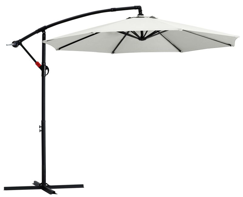 Photo 1 of ABCCANOPY 9 FT Patio Umbrellas with Crank & Cross Base for Garden, Backyard, Pool and Beach, 12+ Colors(Light Beige)