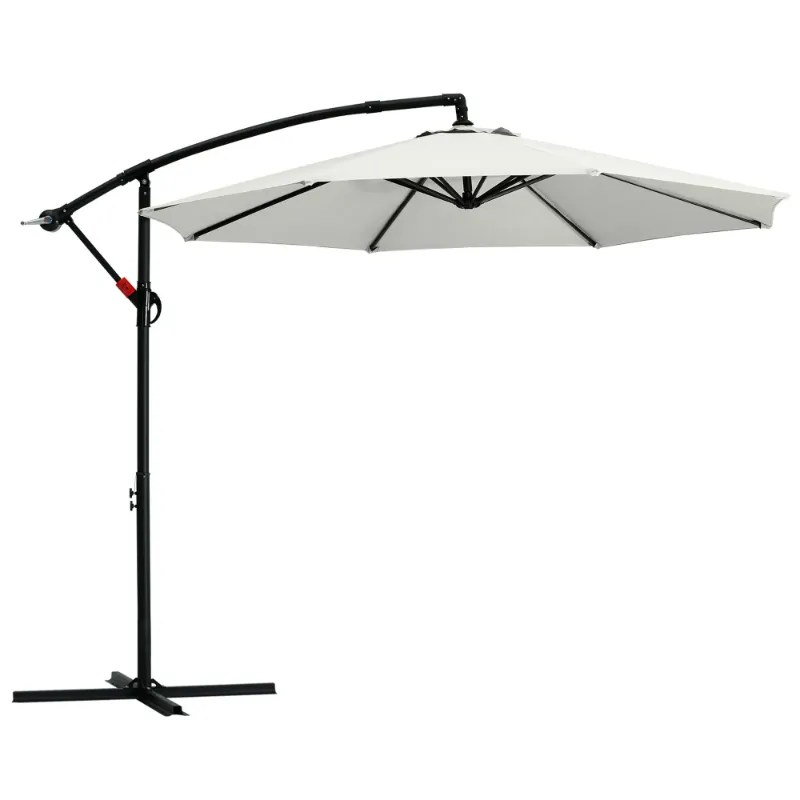 Photo 1 of ABCCANOPY 9 FT Patio Umbrellas with Crank & Cross Base for Garden, Backyard, Pool and Beach, 12+ Colors(Light Beige)