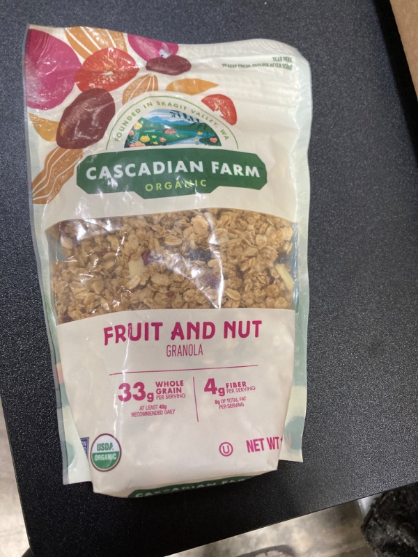 Photo 2 of Cascadian Farm Organic Granola, Fruit and Nut Cereal, Resealable Pouch, 11 oz