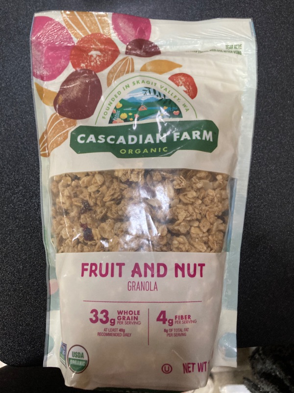 Photo 2 of Cascadian Farm Organic Granola, Fruit and Nut Cereal, Resealable Pouch, 11 oz