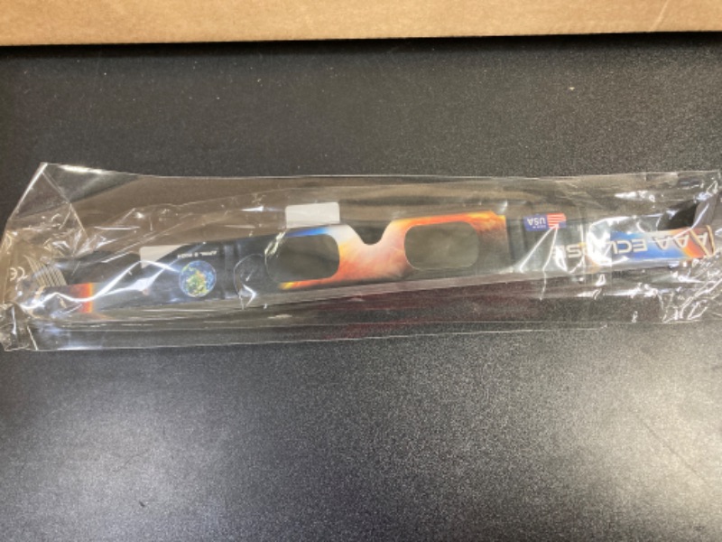 Photo 2 of (50 PACK Solar Eclipse Glasses - AAS Approved 2024 - Made in USA - ISO Certified 12312-2 & CE Certfied Direct Solar Eclipse Viewing Glasses