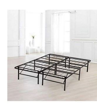 Photo 1 of FDW Bed Frame Full Metal Base Mattress Foundation Heavy Duty Steel Replaces Box Spring,Black