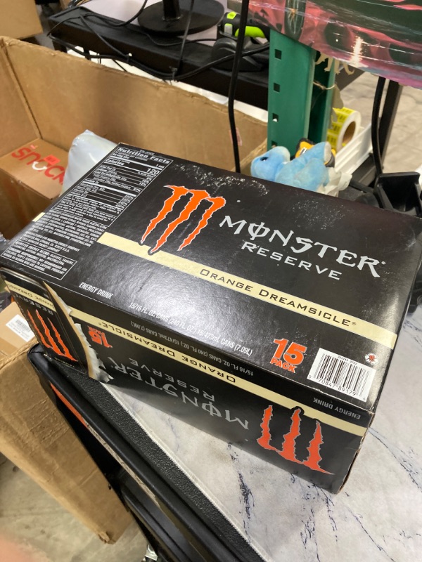 Photo 1 of Monster Energy Reserve Orange Dreamsicle, Energy Drink, 16 Ounce (Pack of 15) orange 15 Pack