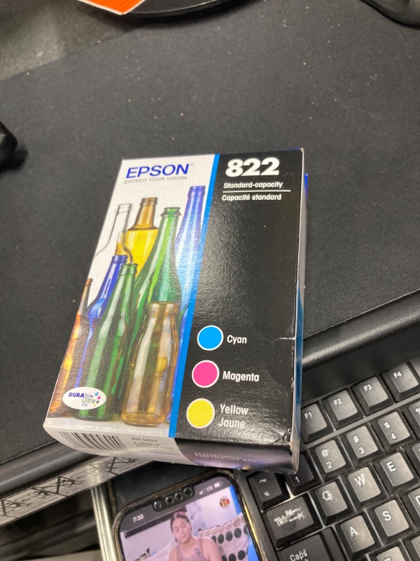 Photo 4 of 
EPSON 822 DURABrite Ultra Ink Standard Capacity Black & Color Cartridge Combo Pack (T822120-BCS) Works with WorkForce Pro WF-3820, WF-3823, WF-4820,...