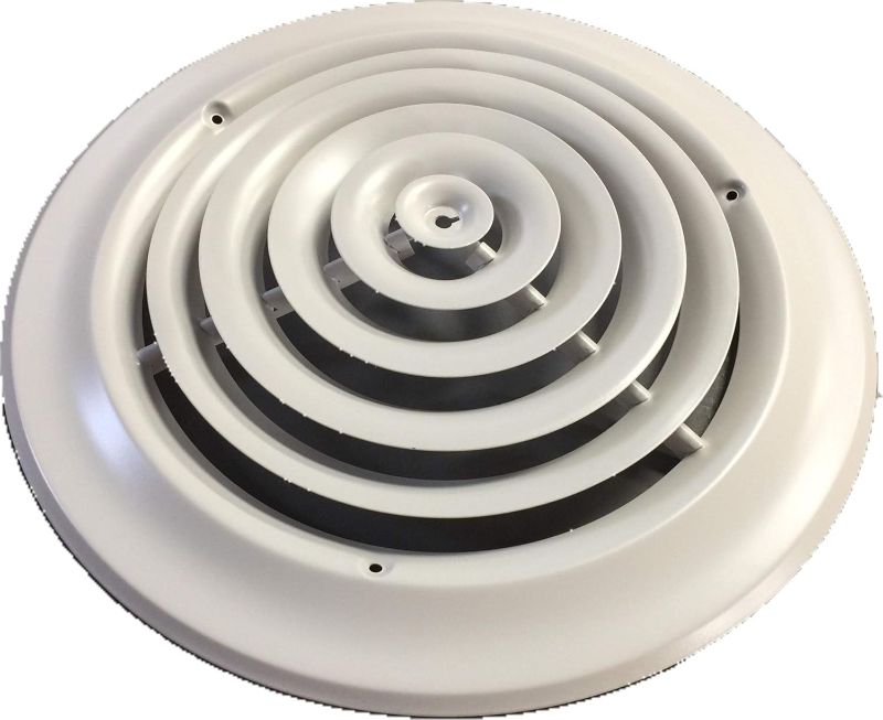 Photo 1 of HBW 10" Round Ceiling Diffuser White Powder Coated with Outside Dimension of 14" Fitting in 10" Duct
Brand: HBW