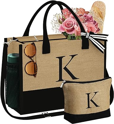 Photo 1 of YOOLIFE Mothers Day Gifts - Gifts for Mom, Mom Birthday Gifts, New Mom Gifts, Mom Gifts for Mothers Day, Mothers Day Gift Basket, Mom Christmas Gifts, Mom Gift Bag, Initial Mom Tote Bag (R)