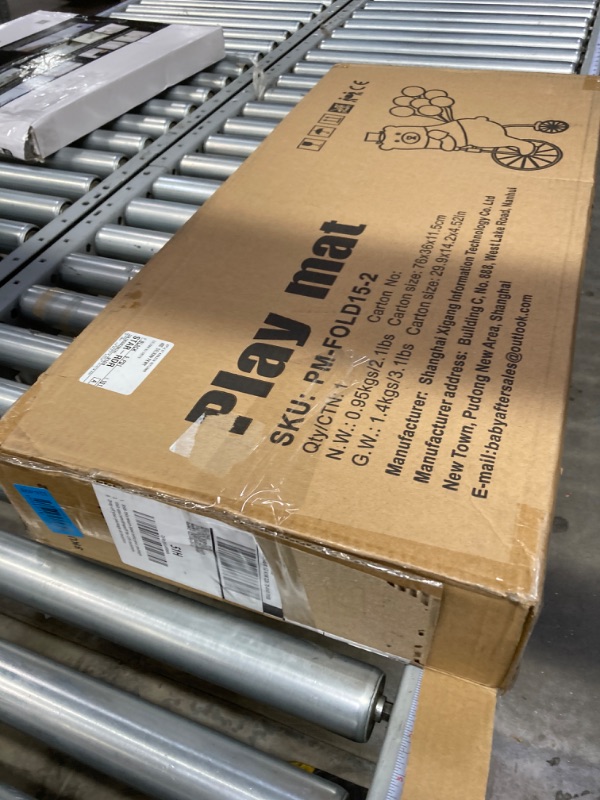 Photo 1 of UANLAUO Foldable Baby Play Mat, Extra Large Waterproof Activity Playmats for Babies,Toddlers, Infants, Play & Tummy Time, Foam Baby Mat for Floor with Travel Bag (Bear(71x59x0.4inch)) 71x59x0.4 Inch Bear