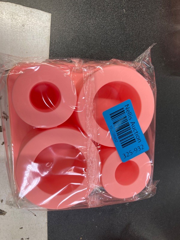 Photo 2 of Ice Cube Tray Mold for Stanley 40oz 30oz 20oz 14oz Tumbler Accessories, Alwenid Silicone Ring Ice Maker with Lid for Freezer, Cocktails, Whiskey, Coffee and Juice, BPA Free, Dishwasher Safe(Pink)