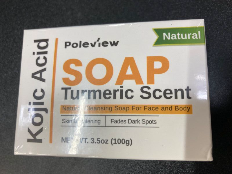 Photo 1 of Poleview Natural Kojic Acid Soap for Hyperpigmentation - Turmeric Soap Bar for Hand & Body Cleansing - 3.5oz Bars.    ***PACK OF 2***