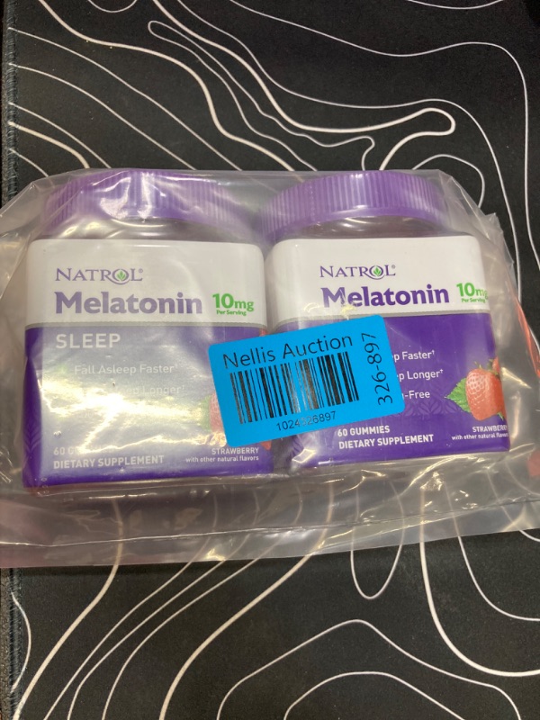 Photo 2 of **2 Pack** Melatonin 10mg, Sleep Support, Gummies Strawberry