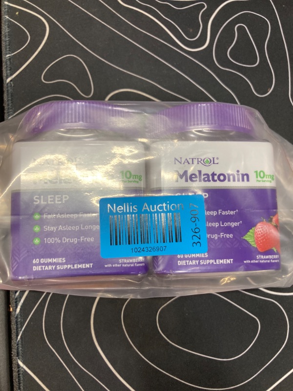 Photo 2 of **2 Pack** Melatonin 10mg, Sleep Support, Gummies Strawberry