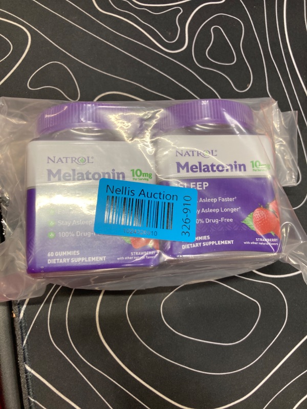 Photo 2 of **2 Pack** Melatonin 10mg, Sleep Support, Gummies Strawberry