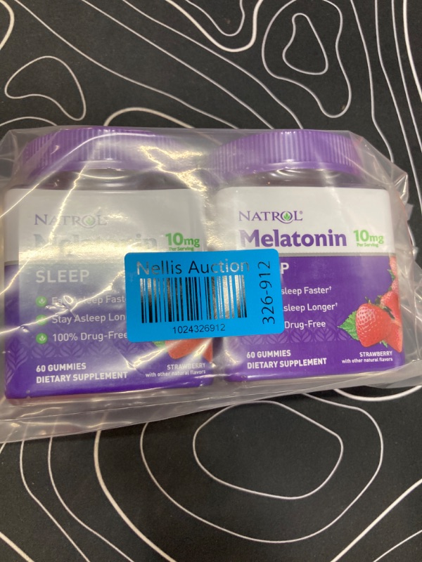 Photo 2 of **2 Pack** Melatonin 10mg, Sleep Support, Gummies Strawberry