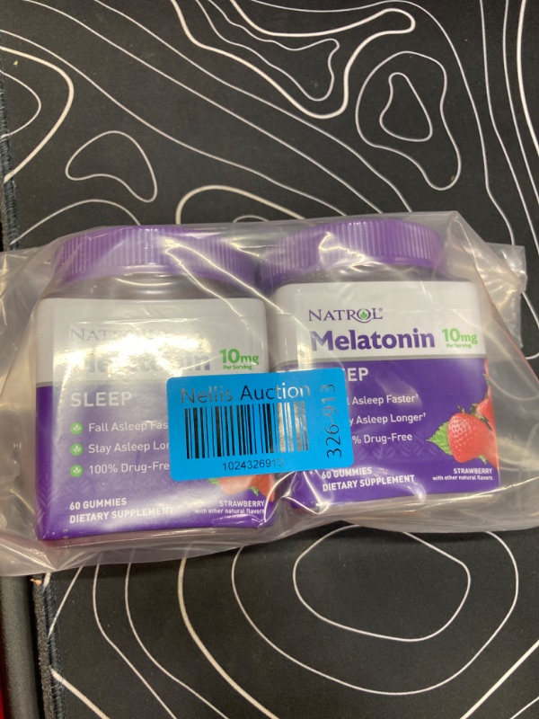 Photo 2 of **2 Pack** Melatonin 10mg, Sleep Support, Gummies Strawberry