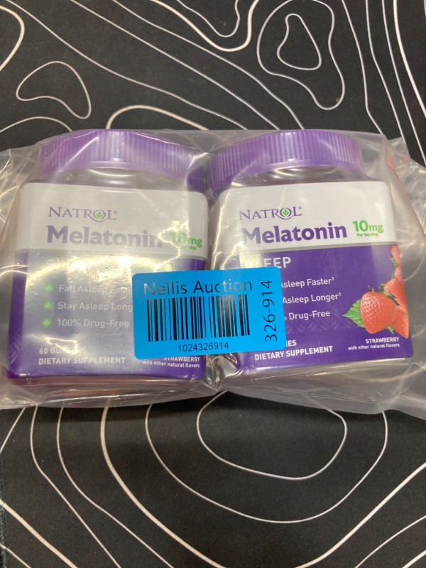 Photo 2 of **2 Pack** Melatonin 10mg, Sleep Support, Gummies Strawberry