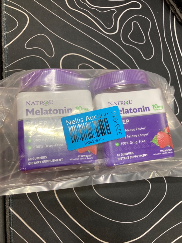 Photo 2 of **2 Pack** Melatonin 10mg, Sleep Support, Gummies Strawberry