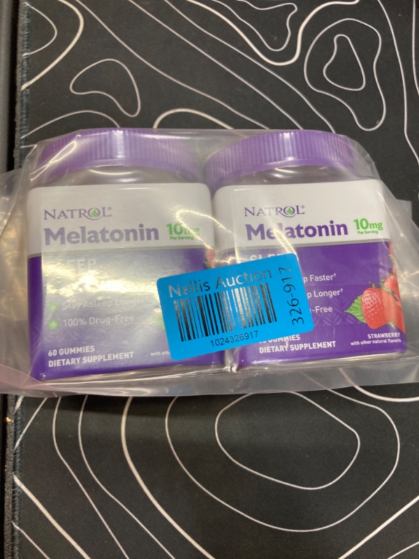 Photo 1 of **2 Pack** Melatonin 10mg, Sleep Support, Gummies Strawberry