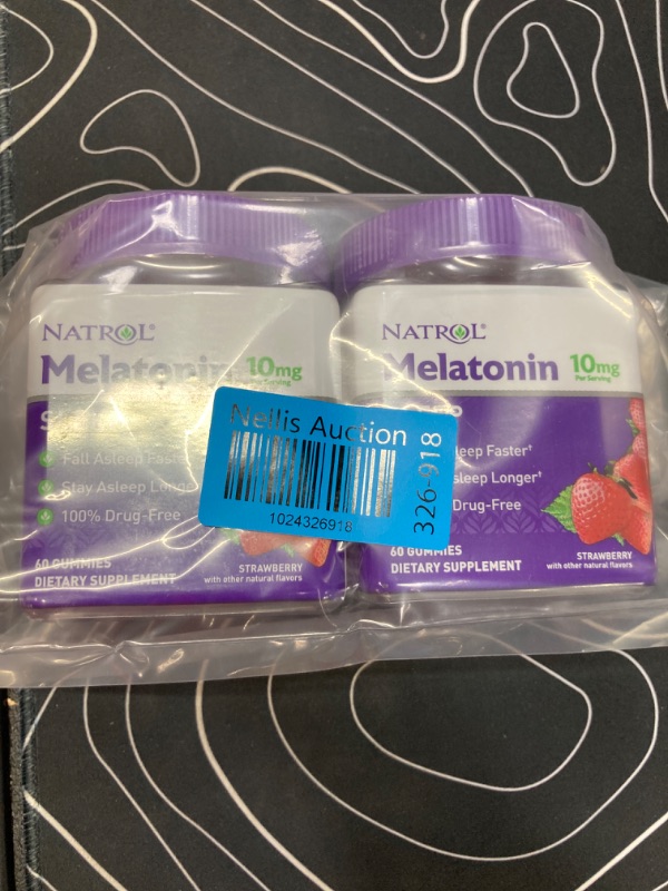 Photo 2 of **2 Pack** Melatonin 10mg, Sleep Support, Gummies Strawberry