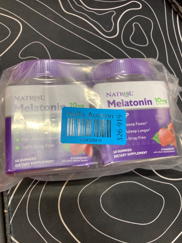 Photo 2 of **2 Pack** Melatonin 10mg, Sleep Support, Gummies Strawberry