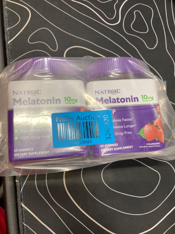 Photo 2 of **2 Pack** Melatonin 10mg, Sleep Support, Gummies Strawberry