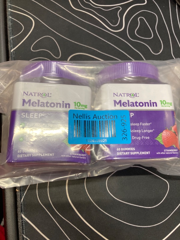 Photo 2 of **2 Pack** Melatonin 10mg, Sleep Support, Gummies Strawberry