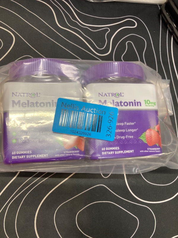 Photo 2 of **2 Pack** Melatonin 10mg, Sleep Support, Gummies Strawberry