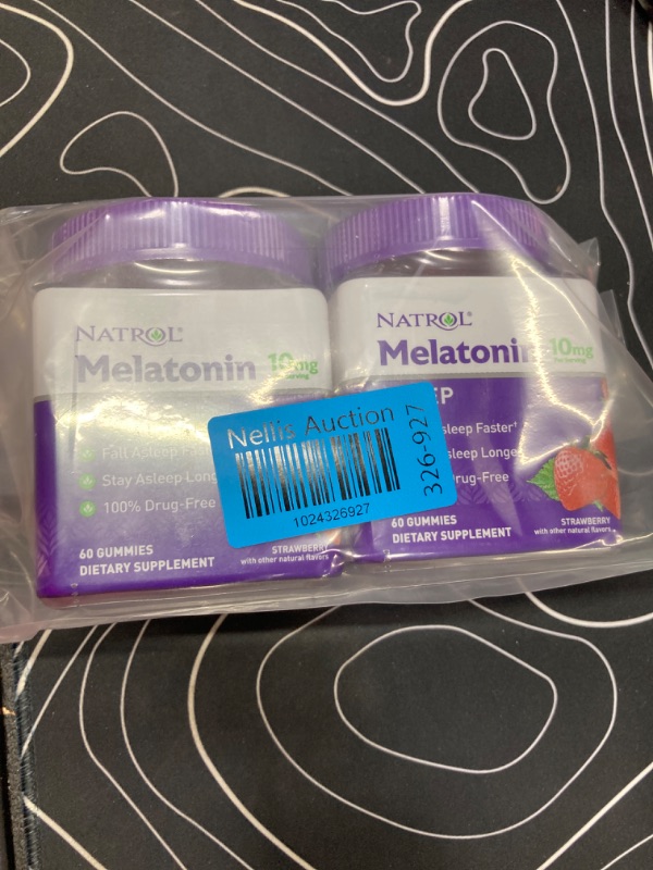 Photo 2 of **2 Pack** Melatonin 10mg, Sleep Support, Gummies Strawberry