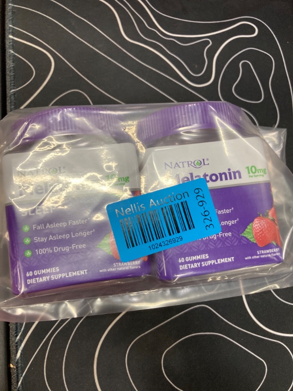 Photo 2 of **2 Pack**Melatonin 10mg, Sleep Support, Gummies Strawberry