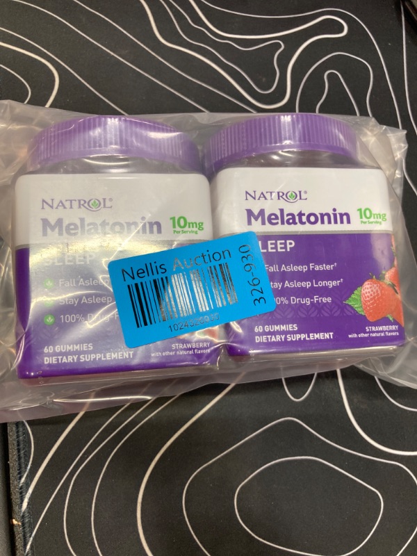 Photo 1 of **2 Pack** Melatonin 10mg, Sleep Support, Gummies Strawberry