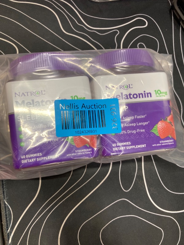 Photo 2 of **2 Pack** Melatonin 10mg, Sleep Support, Gummies Strawberry