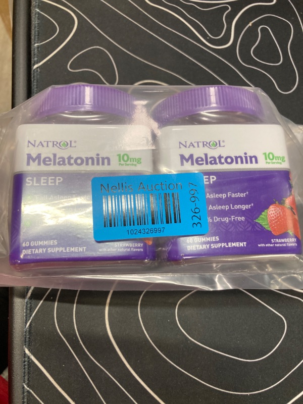 Photo 2 of **2 Pack**Melatonin 10mg, Sleep Support, Gummies Strawberry