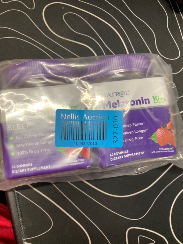 Photo 2 of **2 Pack** Natrol 10mg Melatonin Gummies, Sleep Support for Adults, Melatonin Supplements for Sleeping, 60 Strawberry-Flavored Gummies, 30 Day Supply